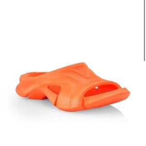Balenciaga Mold Rubber Slide Sandals In Fluo Orange Size 37
